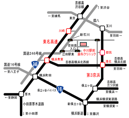 中川駅周辺道路地図