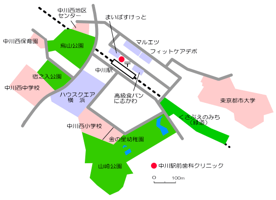 中川駅周辺案内図